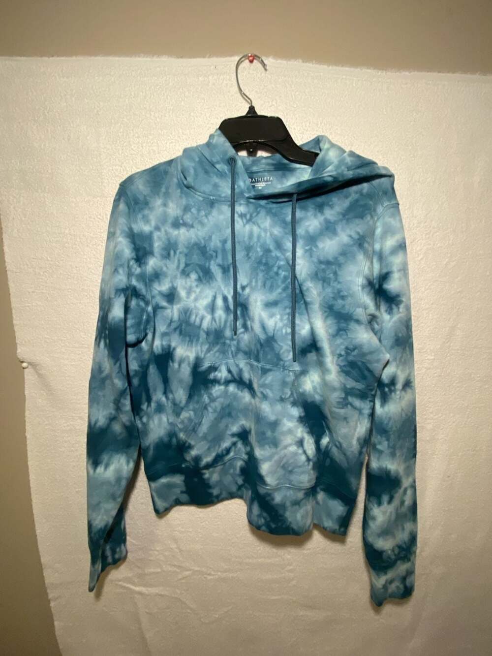 Athleta Sundown Tie Dye Hoodie Sweatshirt in Dark Surf Teal